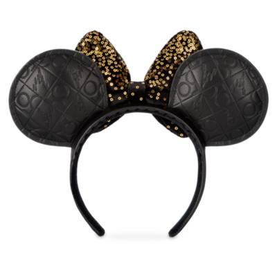 Walt Disney World Minnie Mouse 50th Anniversary Luxe Logo Ombre Sequin Ears Headband For Adults