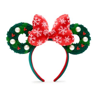 Disney Parks Minnie Mouse Christmas Wreath Headband