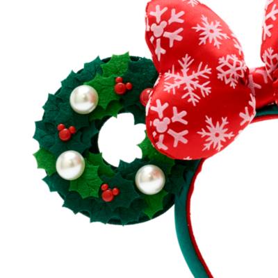 Disney Parks Minnie Mouse Christmas Wreath Headband