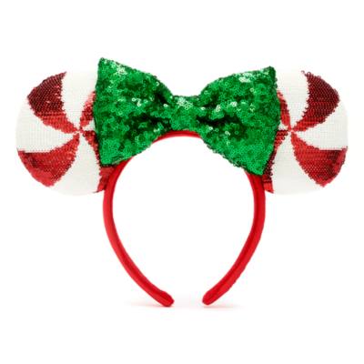 Disney Parks Minnie Mouse Peppermint Cane Ears Headband For  display picture 1