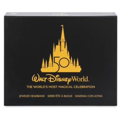 Walt Disney World - 50th Anniversary Luxe Logo Kollektion - Minnie Maus - Schmuckbesetzter Haarreif mit Ohren f&uuml;r Erwachsene, verpackt