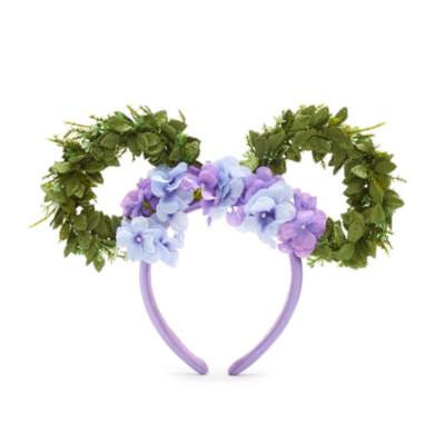 Disney Parks - Minnie Maus - Lila Haarreif mit Ohren und Hortensien-Motiv f&uuml;r Erwachsene