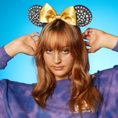 Walt Disney World Minnie Mouse 50th Anniversary Jewelled Ears Headband For Adults