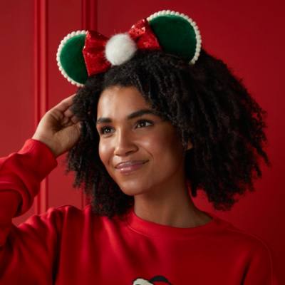 Disney Parks Minnie Mouse Green Festive Ears Headband For Adults
