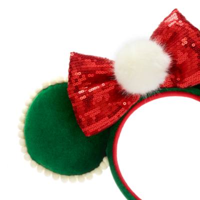 Disney Parks Minnie Mouse Green Festive Ears Headband For Adults