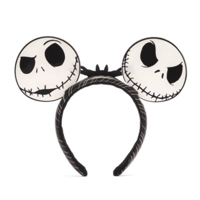 Disney Parks Jack Skellington Mickey Mouse Ears Headband For Adults