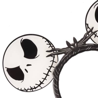Disney Parks Jack Skellington Mickey Mouse Ears Headband For Adults