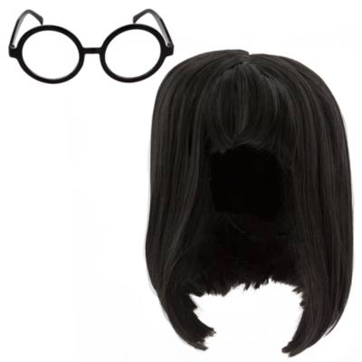 Disfraz de modo Edna de 3 piezas, marco de gafas negras, gafas de verano  para niños, gafas de chupito de vidrio para Pascua, cosplay, gafas de  fiesta