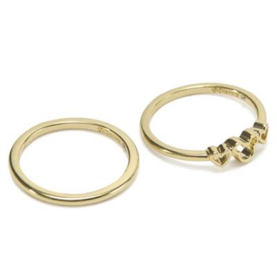 Mickey Mouse Goldtone Heart Ring