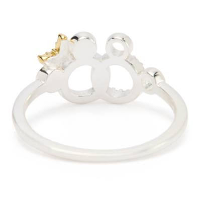 Mickey and Minnie Mouse Silvertone Ring