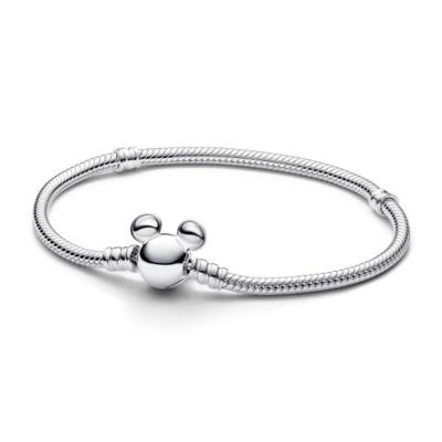Disney X Pandora Mickey Mouse Clasp Moments Snake Chain Bracelet