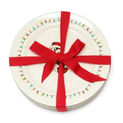 Mickey and Friends Vintage Christmas Plates, Set of 4