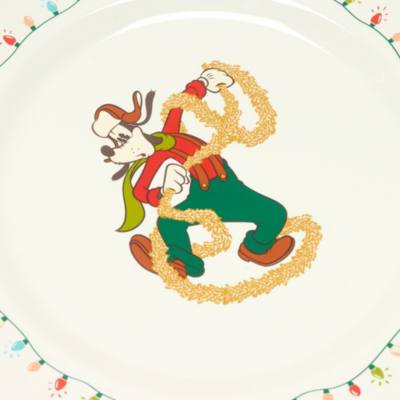 Mickey and Friends Vintage Christmas Plates, Set of 4