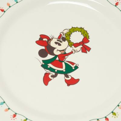 Mickey and Friends Vintage Christmas Plates, Set of 4