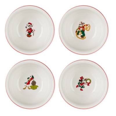 Mickey and Friends Vintage Christmas Bowls, Set of 4