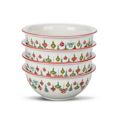Mickey and Friends Vintage Christmas Bowls, Set of 4