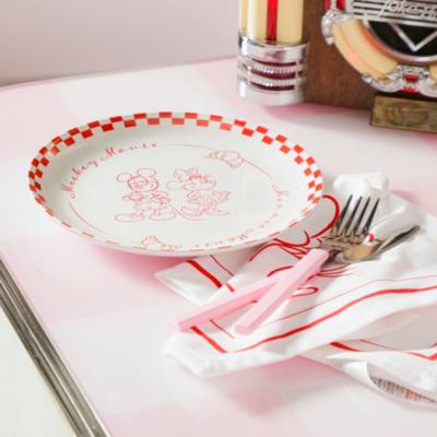Mickey Mouse and Minnie Mouse Pastry Plate