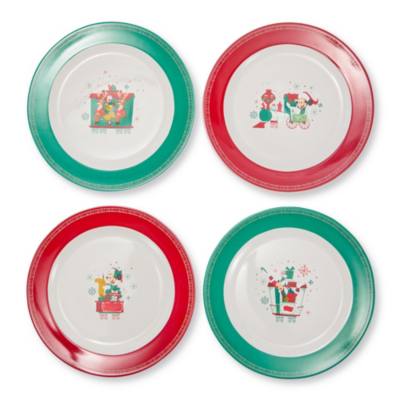 Mickey Mouse and Friends Christmas Side Plate Set