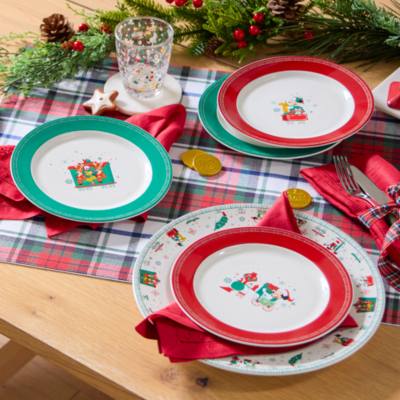 Mickey Mouse and Friends Christmas Side Plate Set