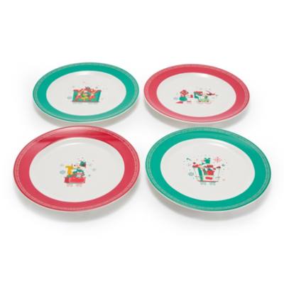 Mickey Mouse and Friends Christmas Side Plate Set