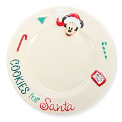 Mickey Mouse &lsquo;Cookies for Santa&rsquo; Plate