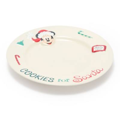 Mickey Mouse &lsquo;Cookies for Santa&rsquo; Plate