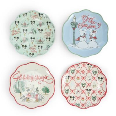 Set platos Mickey y Minnie Mouse, Winter Wishes
