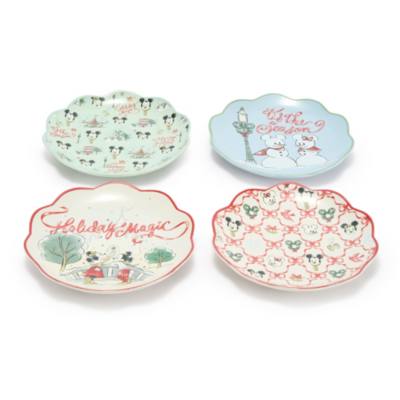 Set platos Mickey y Minnie Mouse, Winter Wishes