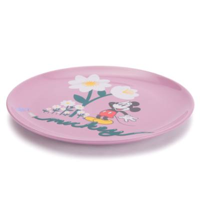 Plato llano floral Mickey Mouse