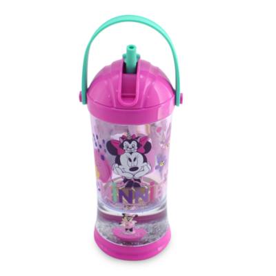 Vaso con pajita y bola nieve Minnie Mouse