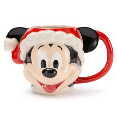 Santa Mickey Mouse Figural Mug