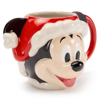 Santa Mickey Mouse Figural Mug