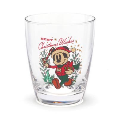 Mickey and Friends Vintage Festive Glasses, Set of 4
