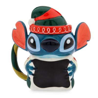 Stitch Festive Mug with Lid, Lilo & Stitch