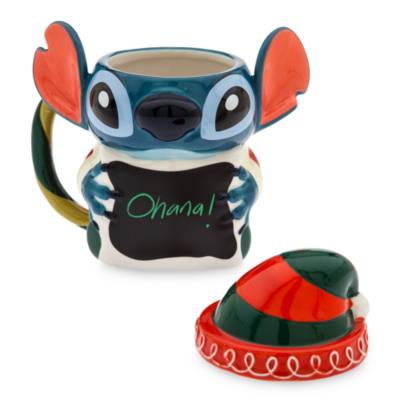 Tazza natalizia con coperchio Stitch, Lilo e Stitch