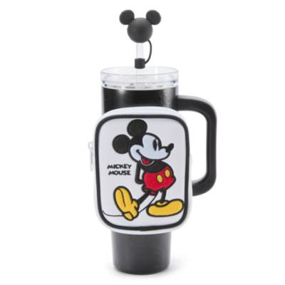 Gobelet Mickey en acier inoxydable avec paille et &eacute;tui zipp&eacute;