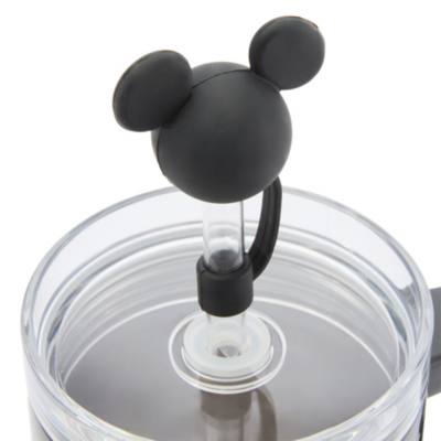 Gobelet Mickey en acier inoxydable avec paille et &eacute;tui zipp&eacute;