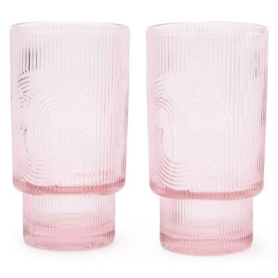 Set di 2 bicchieri rosa silhouette di Topolino, Home Haven