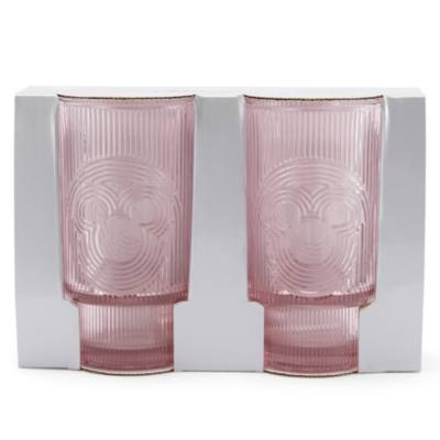 Set di 2 bicchieri rosa silhouette di Topolino, Home Haven