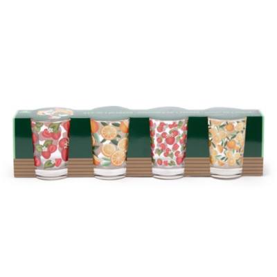 Mickey Mouse and Minnie Mouse Fruit Glasses, Set of 4