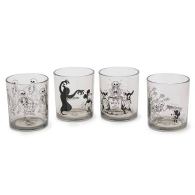 Ensemble de petits verres Mickey, The Haunted House et La Danse macabre