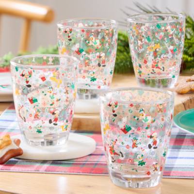 Mickey Mouse and Friends Christmas Glass Set