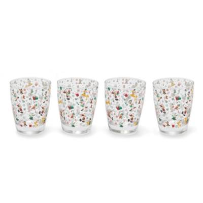 Mickey Mouse and Friends Christmas Glass Set