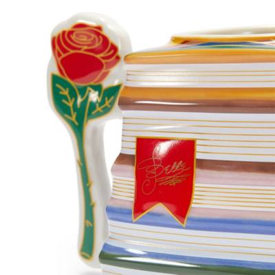 Beauty and the Beast Books and Rose Figural Mug
