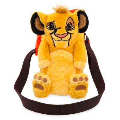 Botella agua infantil Simba con funda bandolera peluche, 30.&ordm; aniversario, El Rey Le&oacute;n