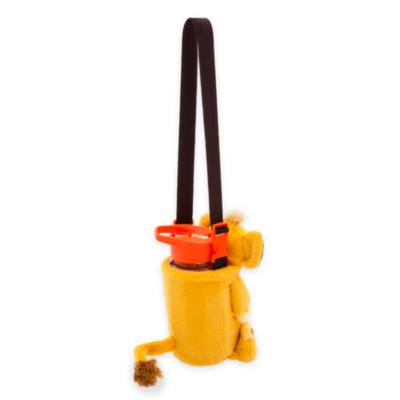 Botella agua infantil Simba con funda bandolera peluche, 30.&ordm; aniversario, El Rey Le&oacute;n