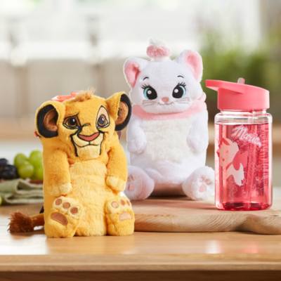 Marie Water Bottle With Soft Toy Crossbody Carrier For Kids, The Aristocats