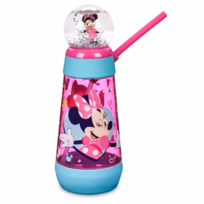 Minnie Mouse Snow Globe Tumbler with Straw For Kids