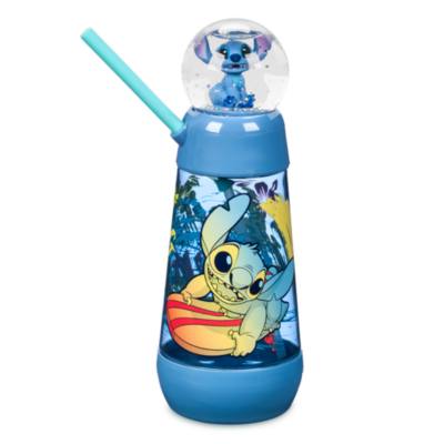 Stitch Snow Globe Tumbler with Straw For Kids