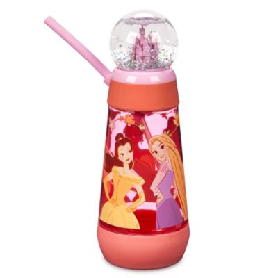 Disney Princess Snow Globe Tumbler with Straw For Kids